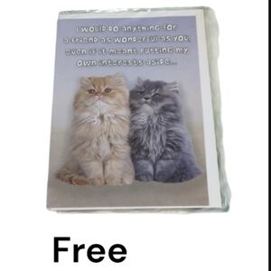 Free With Purchase Cute Cat Friend Greeting Card